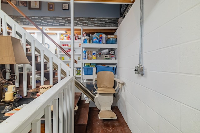 view of storage area