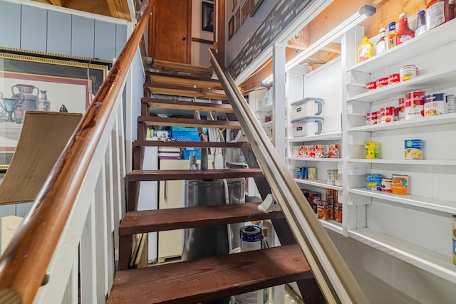 view of stairway