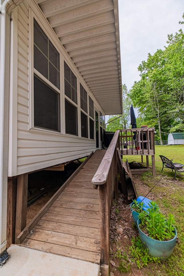 view of wooden terrace
