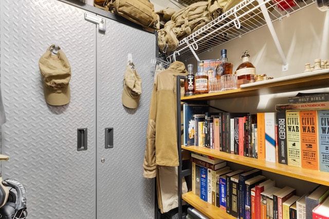 view of storage area