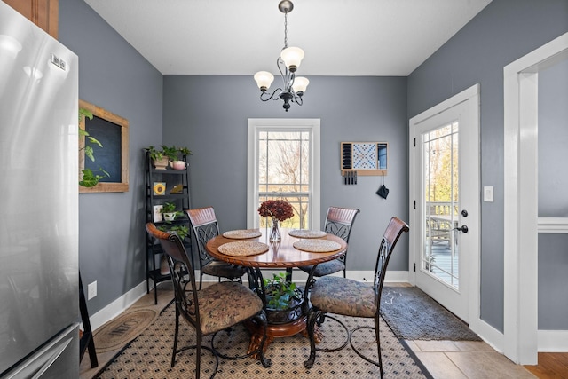 1341 Judge Tyler Dr, Clarksville, TN 37043 - dining space with a chandelier and baseboards
