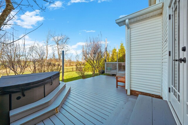 1341 Judge Tyler Dr, Clarksville, TN 37043 - wooden terrace with a hot tub