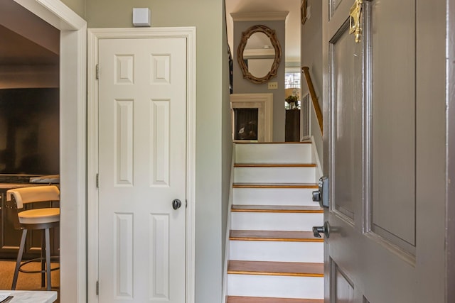 view of stairway