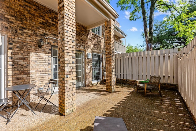 view of patio / terrace with fence