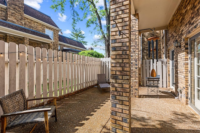 view of patio / terrace with fence