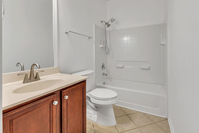 7347 Autumn Crossing Way, Brentwood, TN 37027 - bathroom with tile patterned floors, toilet, vanity, and shower / bath combination