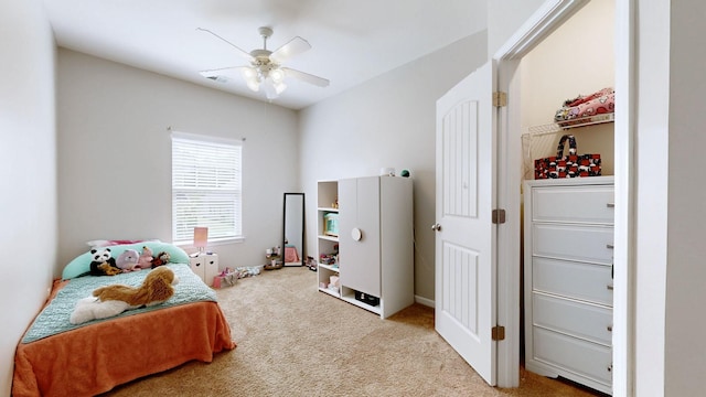 524 Burchell Ln, Columbia, TN 38401 - carpeted bedroom featuring ceiling fan and visible vents