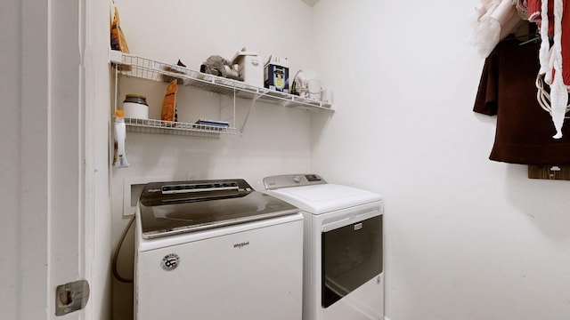 524 Burchell Ln, Columbia, TN 38401 - clothes washing area with separate washer and dryer and laundry area