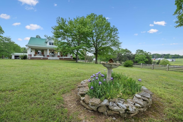 1494 Grant Rd, Watertown, TN 37184 - view of yard with a porch and fence