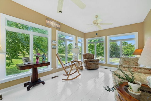 1494 Grant Rd, Watertown, TN 37184 - sunroom featuring visible vents and wood finished floors