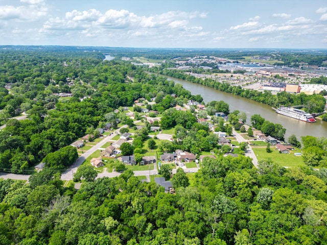 drone / aerial view of a nearby body of water