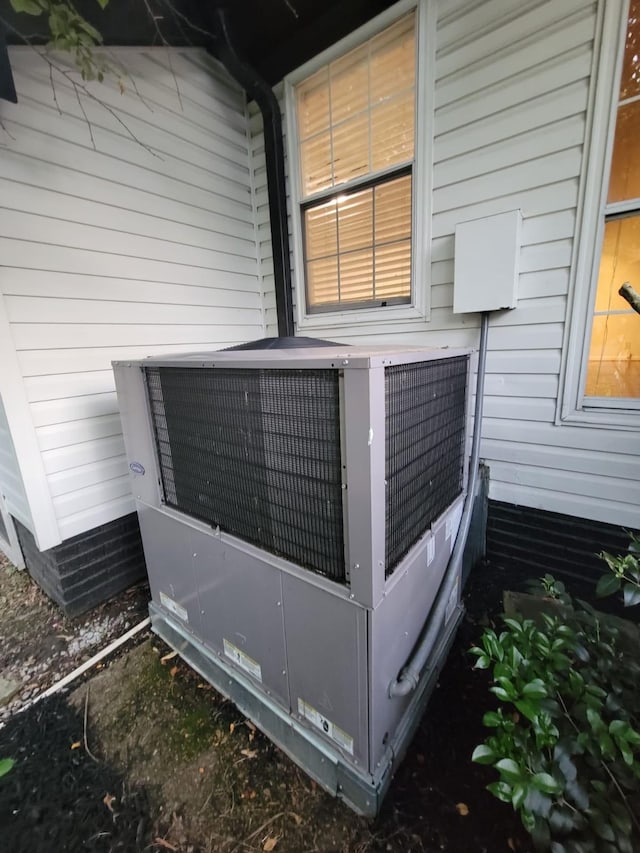 details with central AC unit