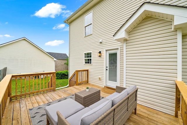 deck featuring an outdoor hangout area