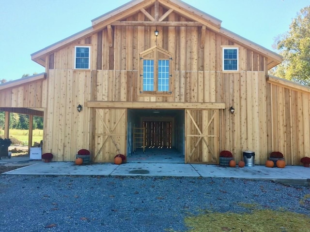 view of barn