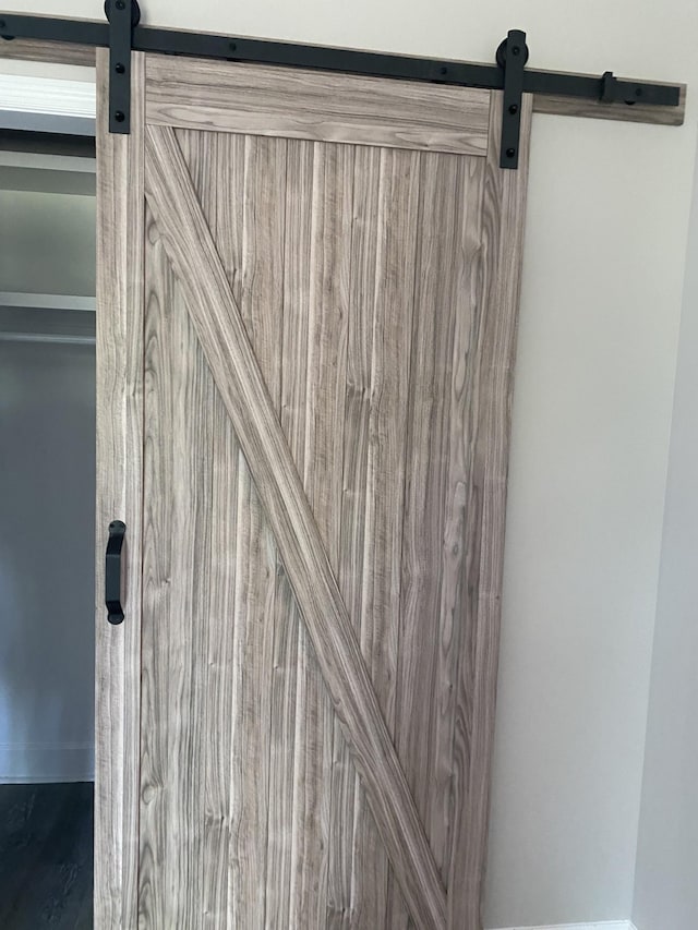 details featuring a barn door