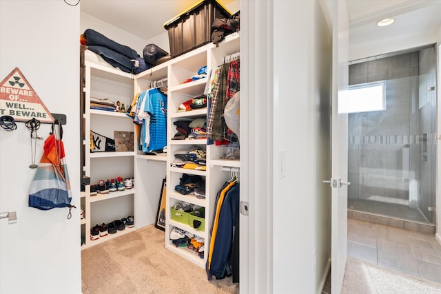 view of walk in closet