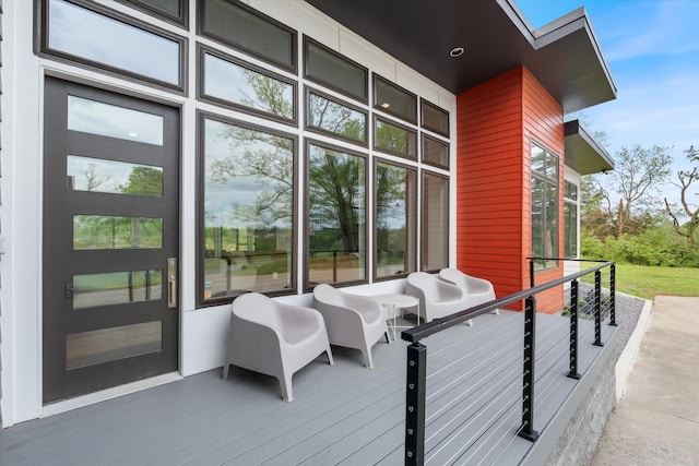 view of wooden terrace