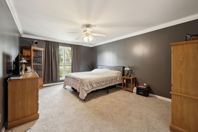 108 Braley Ct, Murfreesboro, TN 37129 - bedroom featuring crown molding, carpet flooring, and ceiling fan