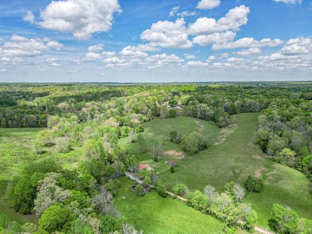 drone / aerial view with a view of trees