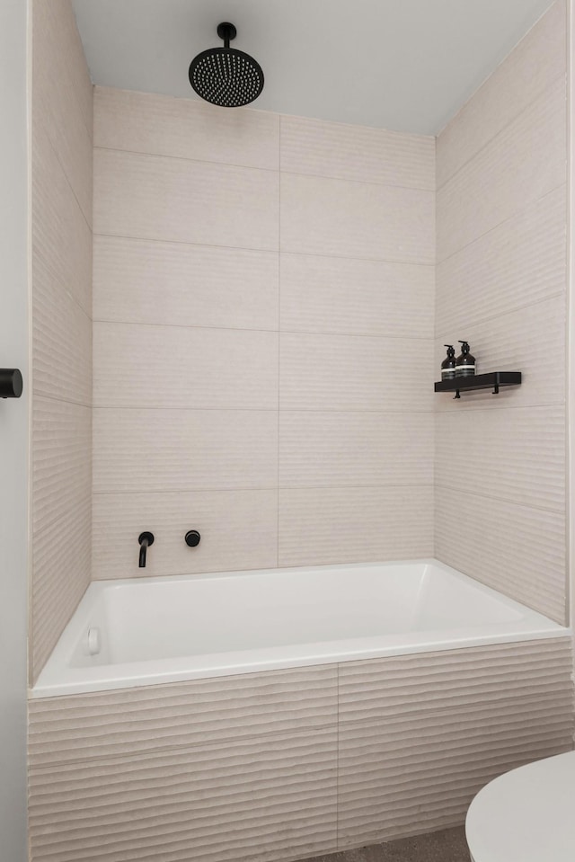 5040 Villa Crest Dr, Nashville, TN 37220 - bathroom featuring a bathtub, tiled shower, and toilet
