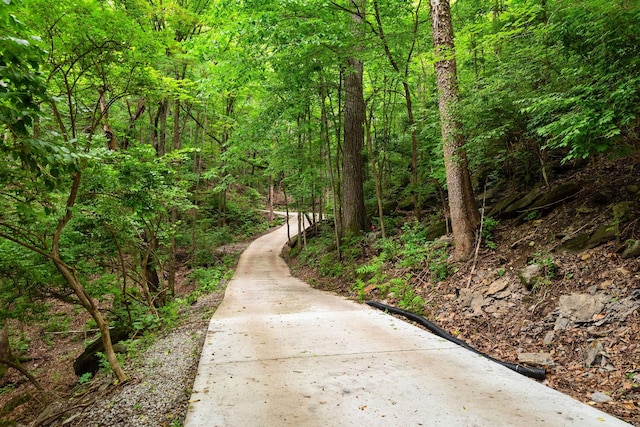 5040 Villa Crest Dr, Nashville, TN 37220 - view of home's community featuring a wooded view and concrete driveway