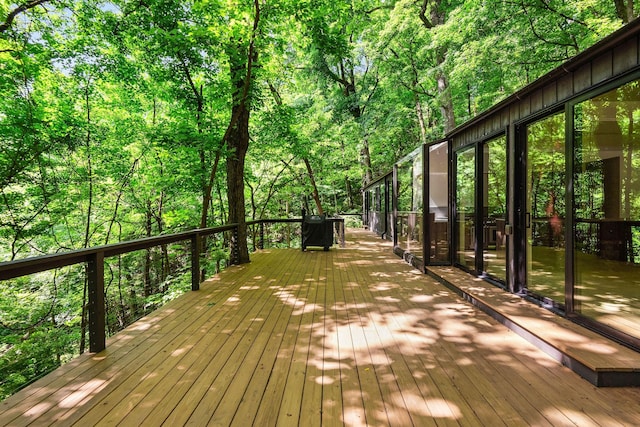 5040 Villa Crest Dr, Nashville, TN 37220 - deck with a view of trees