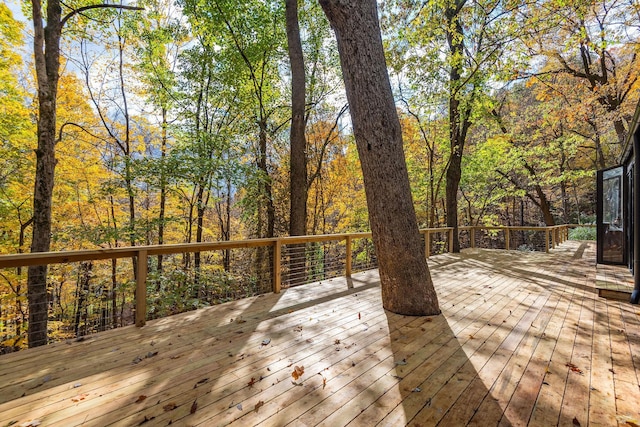 5040 Villa Crest Dr, Nashville, TN 37220 - wooden terrace featuring a view of trees