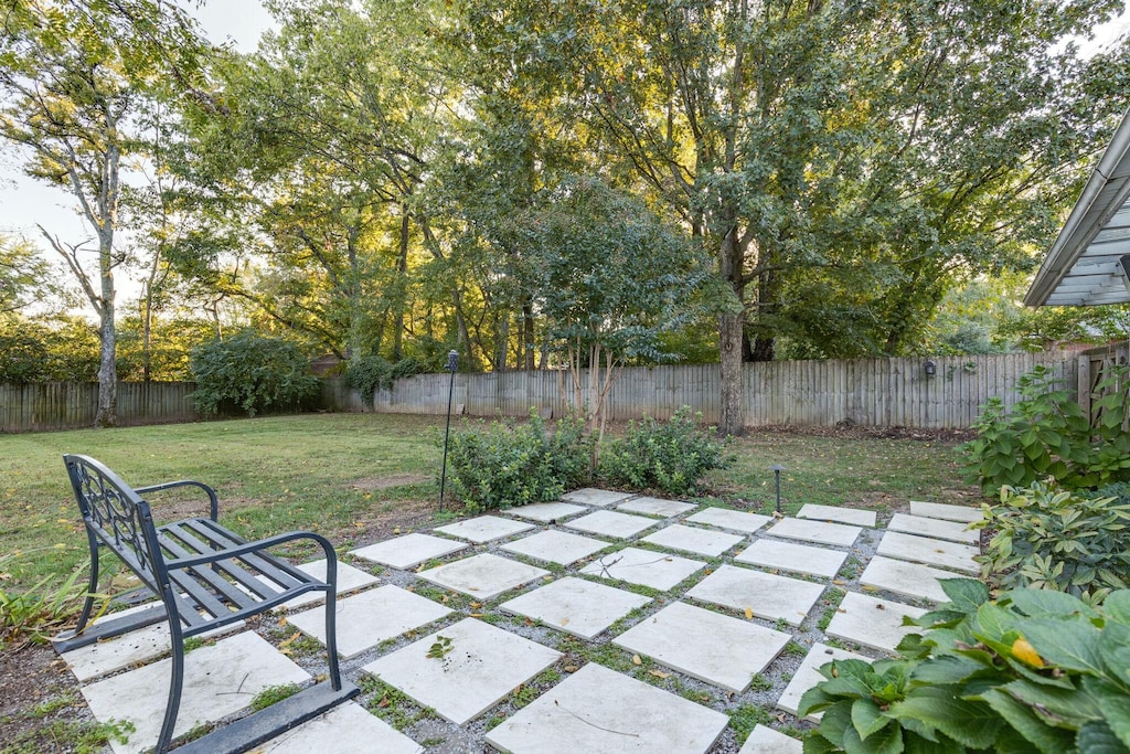 view of patio featuring a fenced backyard