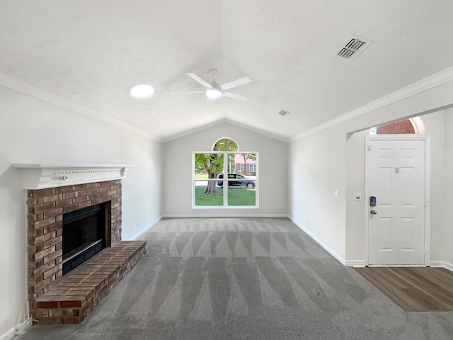 616 Hardin Shire Dr, Old Hickory, TN 37138 - unfurnished living room featuring baseboards, visible vents, a ceiling fan, and carpet flooring