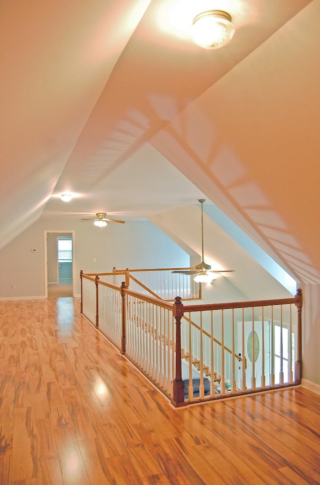 547 Grindstone Hollow Rd, Dickson, TN 37055 - bonus room with a ceiling fan, vaulted ceiling, wood finished floors, and baseboards