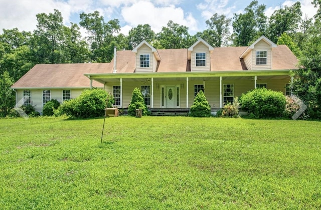 547 Grindstone Hollow Rd, Dickson, TN 37055 - view of front of house with a front yard and covered porch