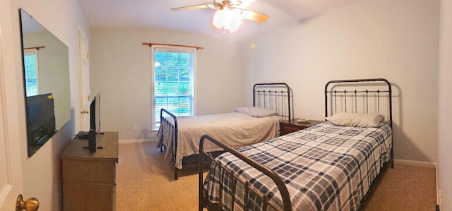 547 Grindstone Hollow Rd, Dickson, TN 37055 - bedroom with carpet floors, baseboards, and a ceiling fan