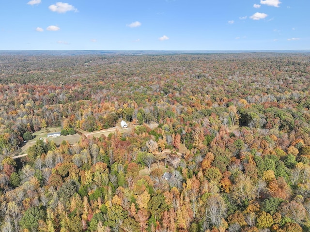 aerial view with a forest view