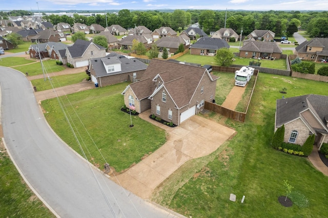 drone / aerial view featuring a residential view