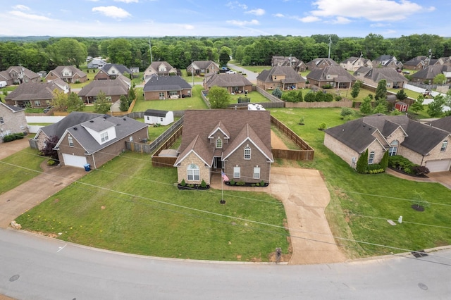 bird's eye view featuring a residential view