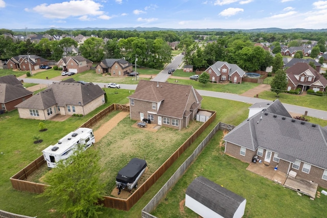 drone / aerial view with a residential view