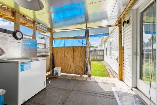 view of patio with fence