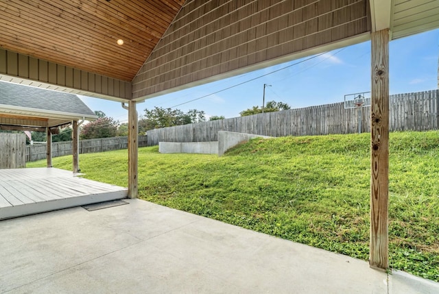 174 Hickory Ln, Jacksboro, TN 37757 - view of patio with a deck and a fenced backyard