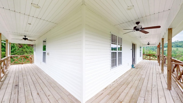 1344 French Brantley Rd, Wartrace, TN 37183 - wooden porch featuring ceiling fan