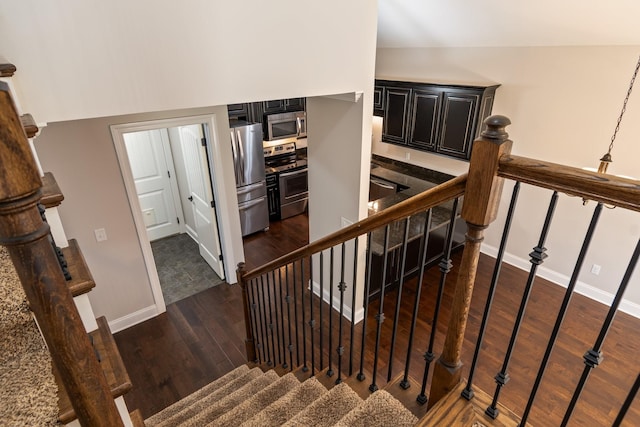 1041 Irish Way, Spring Hill, TN 37174 - stairway with wood finished floors and baseboards