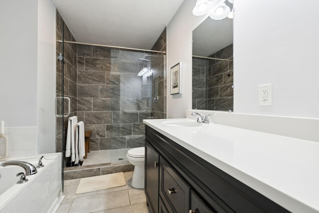 605 Longfellow Ln, Smyrna, TN 37167 - bathroom featuring toilet, a stall shower, a bathtub, and vanity