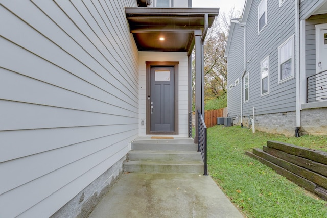view of exterior entry