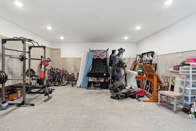 view of workout area