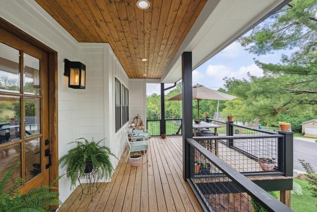 view of wooden terrace