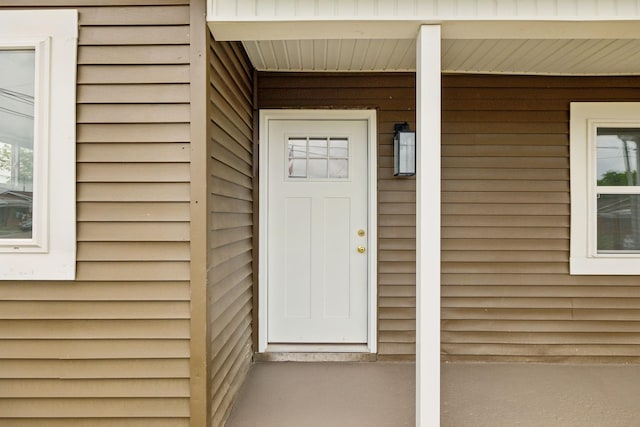 view of doorway to property