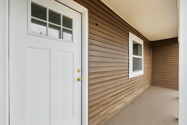view of doorway to property