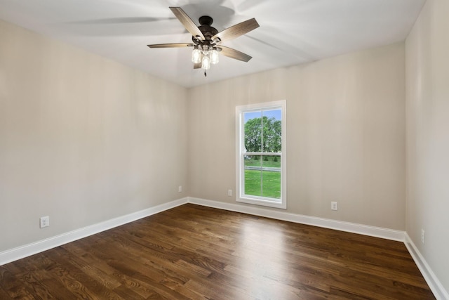 8020 Traditions Ln, Columbia, TN 38401 - unfurnished room with ceiling fan, dark wood-style floors, and baseboards