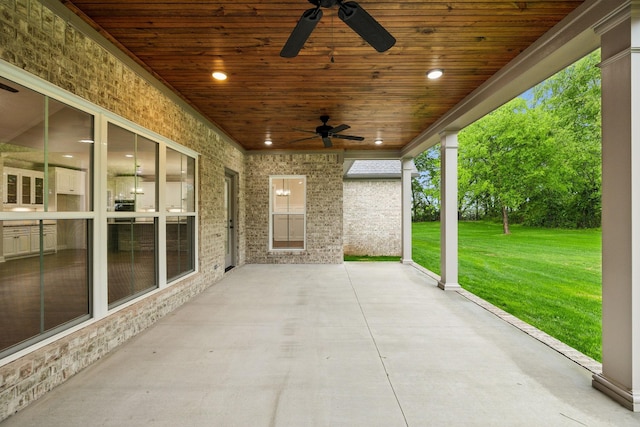 8020 Traditions Ln, Columbia, TN 38401 - view of patio / terrace featuring a ceiling fan