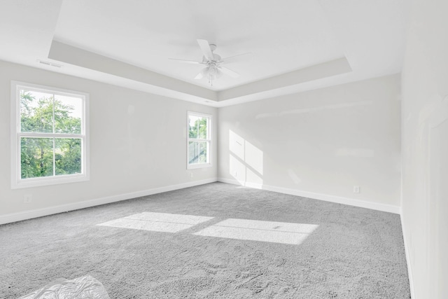 500 Herman Dr, Clarksville, TN 37042 - carpeted empty room featuring a raised ceiling, baseboards, and ceiling fan