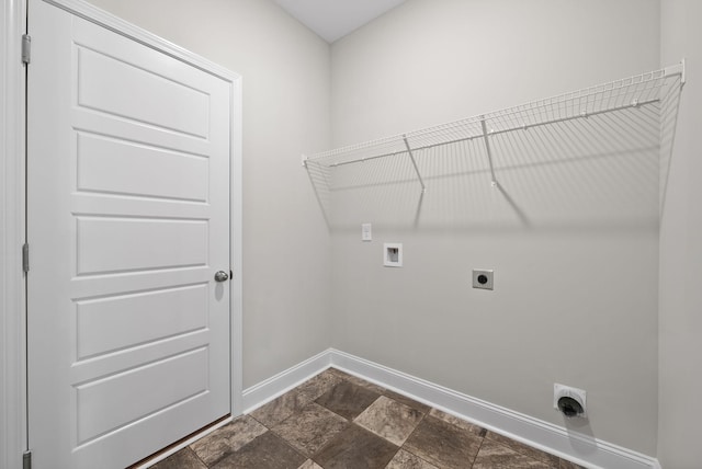 465 Herman Dr, Clarksville, TN 37042 - washroom featuring washer hookup, electric dryer hookup, stone finish flooring, baseboards, and laundry area